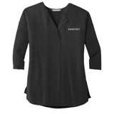 Women's 3/4-Sleeve Soft Split Neck Top