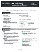 (PREORDER) SBA Lending One Pager